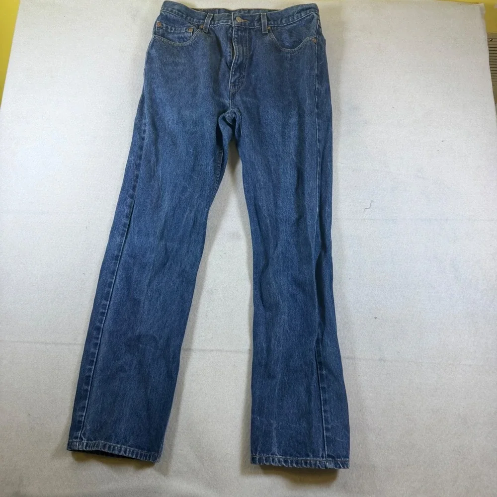 Levis 505 Regular Fit Straight Leg Jeans Mens 34x32 Blue Denim Medium Wash 505